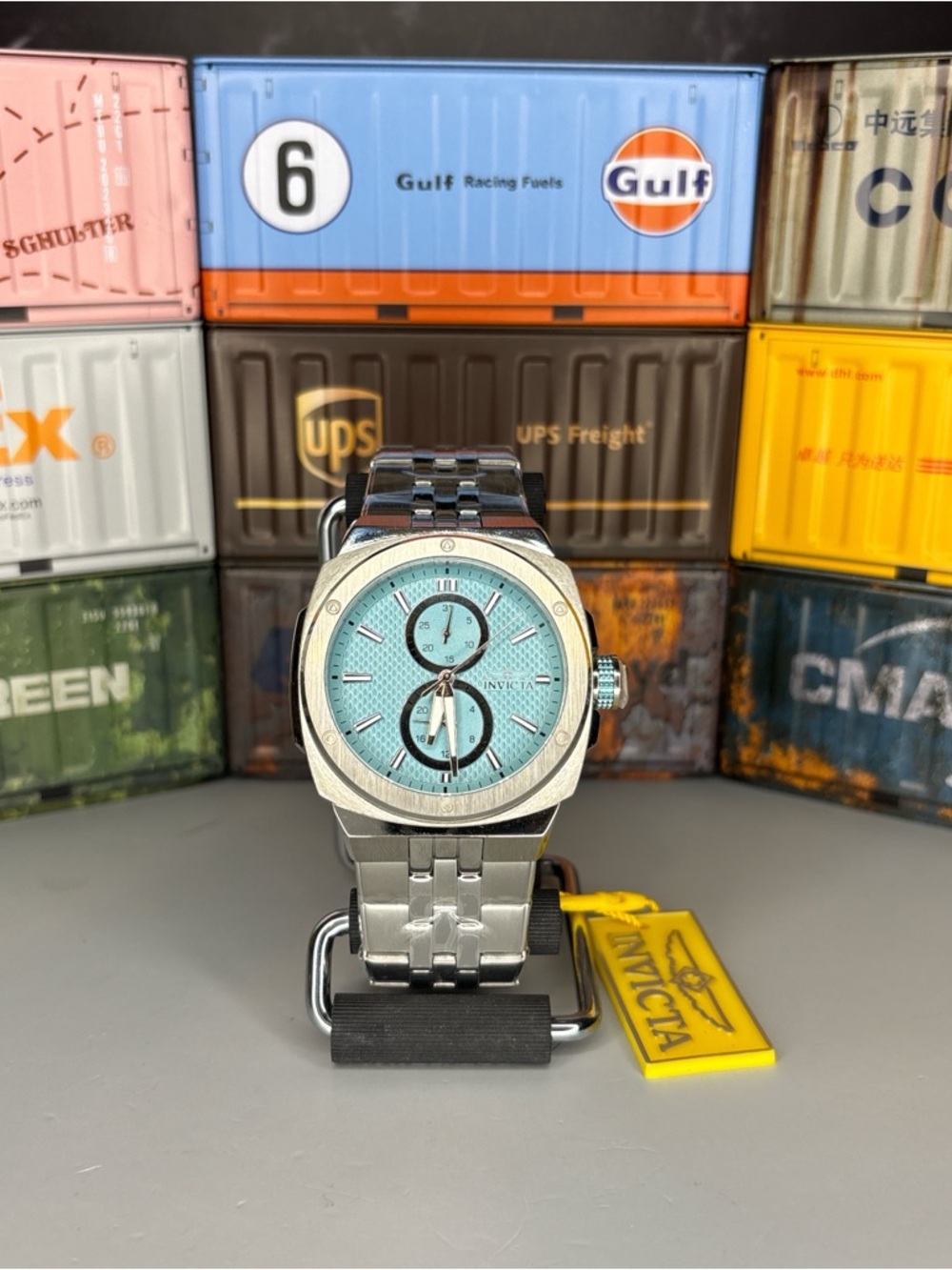 Invicta Sea Vulture 44mmStainless Steel Watch with Aqua Dial